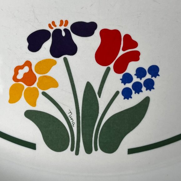 Anchor Hocking Greenhouse 3 Stoneware Dinner Plates Japan - Picture 3 of 10